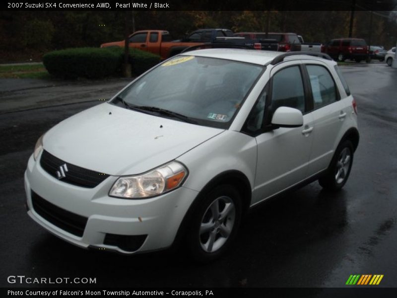 Pearl White / Black 2007 Suzuki SX4 Convenience AWD