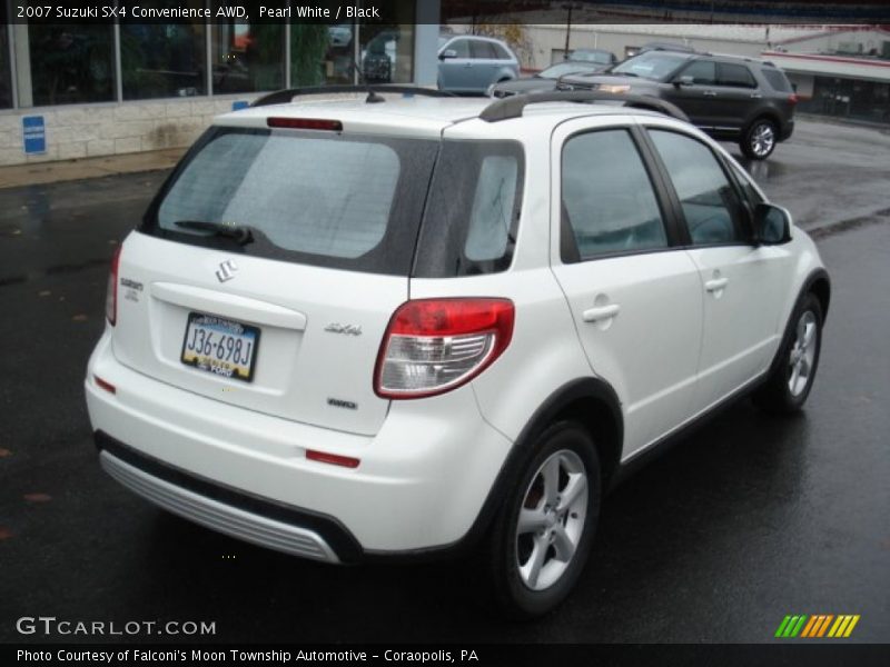Pearl White / Black 2007 Suzuki SX4 Convenience AWD