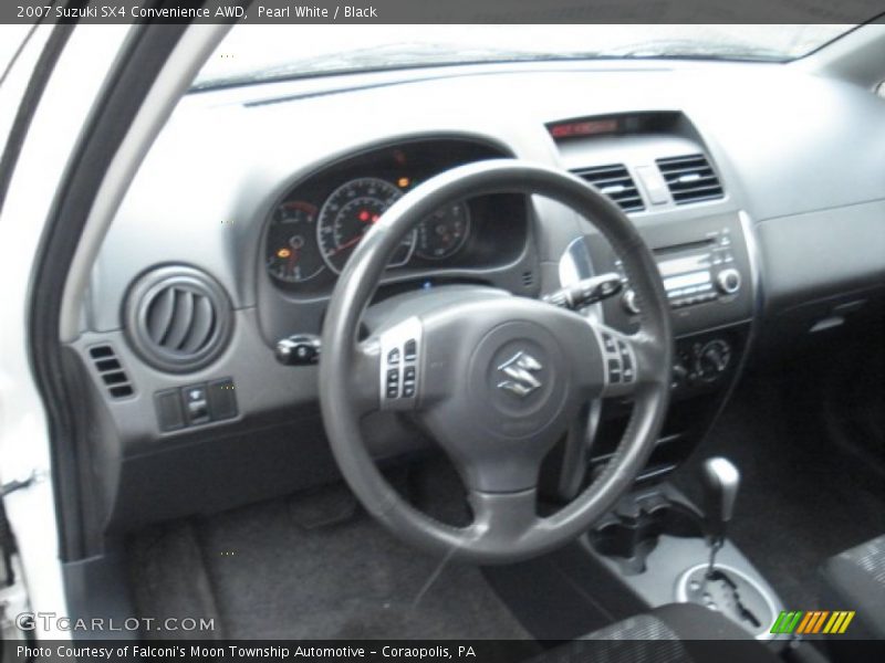 Pearl White / Black 2007 Suzuki SX4 Convenience AWD