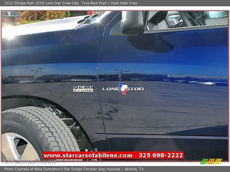 True Blue Pearl / Dark Slate Gray 2012 Dodge Ram 1500 Lone Star Crew Cab