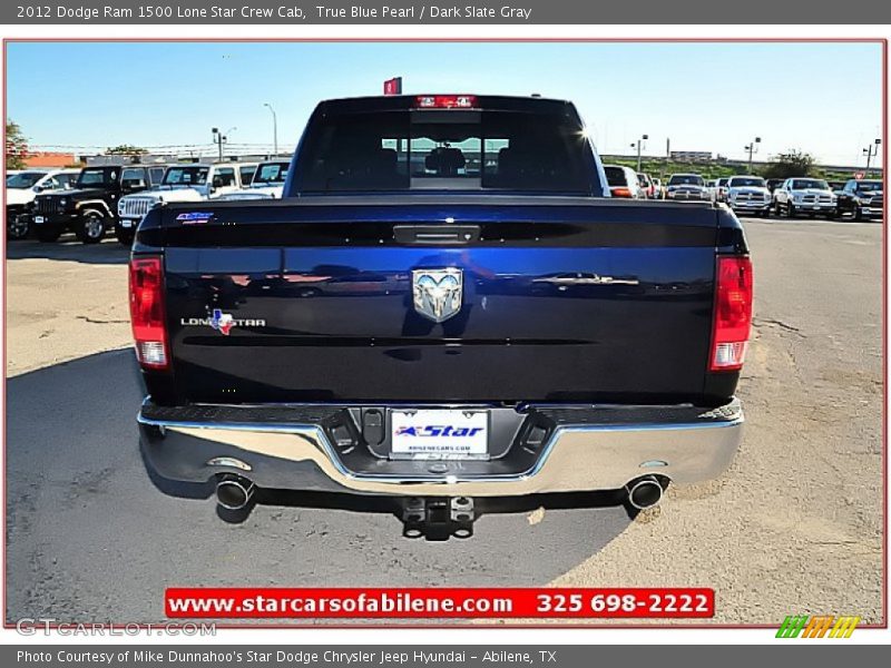True Blue Pearl / Dark Slate Gray 2012 Dodge Ram 1500 Lone Star Crew Cab