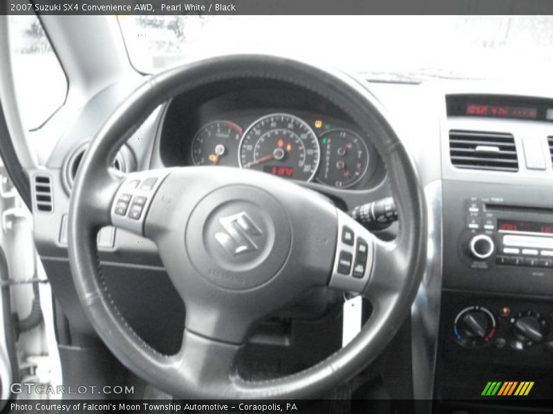 Pearl White / Black 2007 Suzuki SX4 Convenience AWD