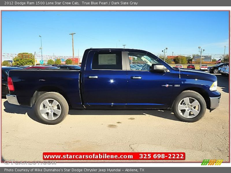 True Blue Pearl / Dark Slate Gray 2012 Dodge Ram 1500 Lone Star Crew Cab
