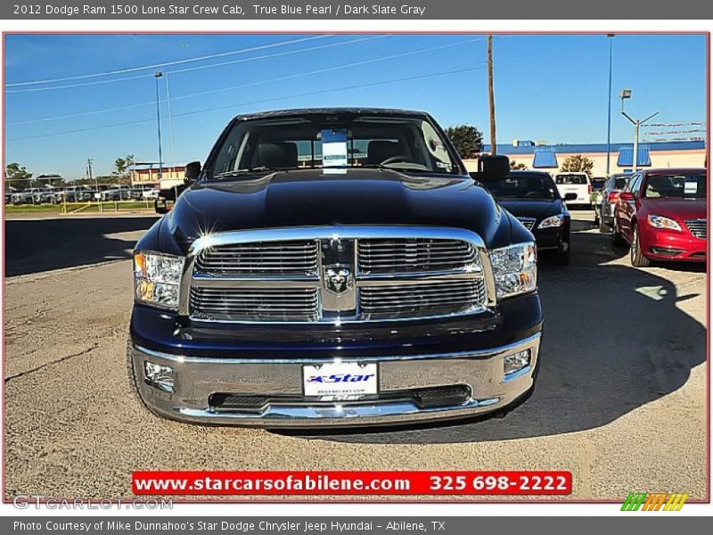True Blue Pearl / Dark Slate Gray 2012 Dodge Ram 1500 Lone Star Crew Cab
