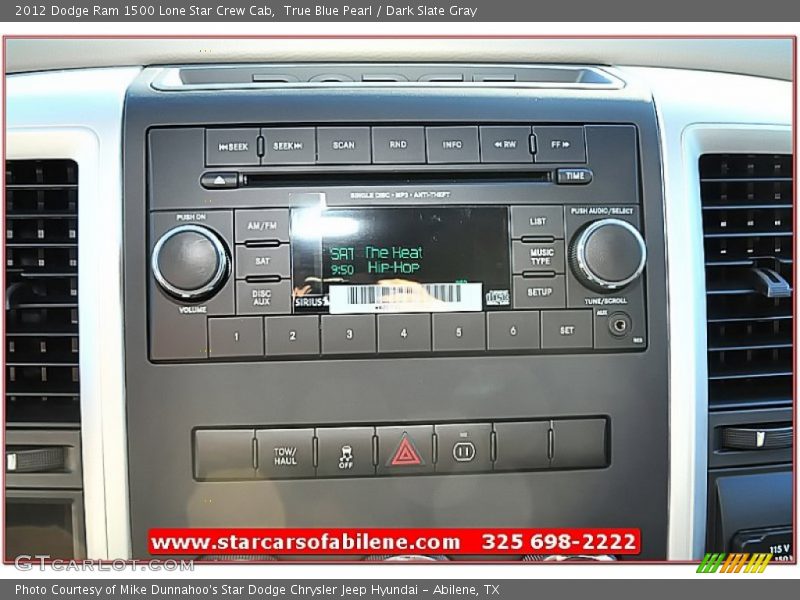 True Blue Pearl / Dark Slate Gray 2012 Dodge Ram 1500 Lone Star Crew Cab