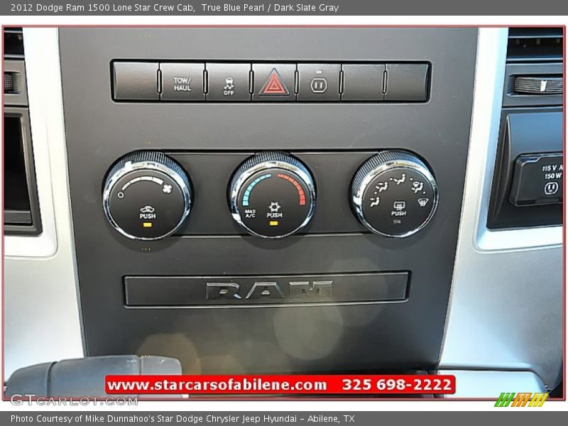 True Blue Pearl / Dark Slate Gray 2012 Dodge Ram 1500 Lone Star Crew Cab
