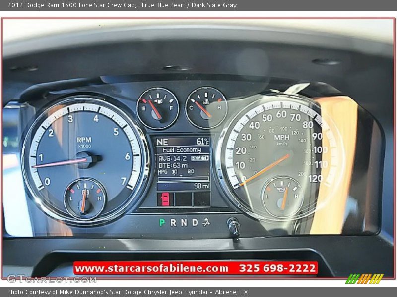 True Blue Pearl / Dark Slate Gray 2012 Dodge Ram 1500 Lone Star Crew Cab