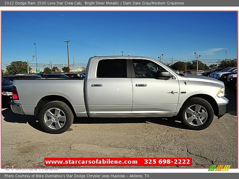 Bright Silver Metallic / Dark Slate Gray/Medium Graystone 2012 Dodge Ram 1500 Lone Star Crew Cab
