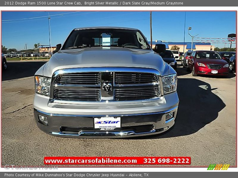 Bright Silver Metallic / Dark Slate Gray/Medium Graystone 2012 Dodge Ram 1500 Lone Star Crew Cab