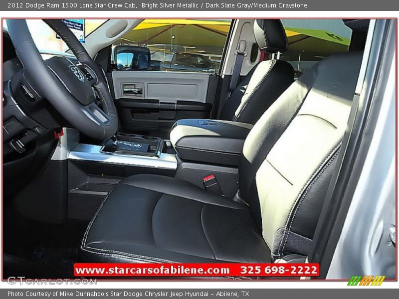 Bright Silver Metallic / Dark Slate Gray/Medium Graystone 2012 Dodge Ram 1500 Lone Star Crew Cab