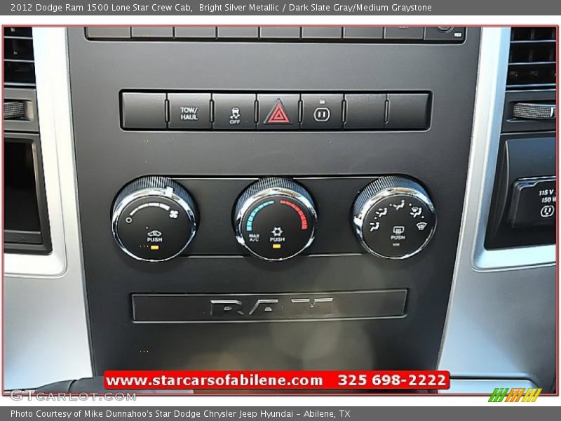 Bright Silver Metallic / Dark Slate Gray/Medium Graystone 2012 Dodge Ram 1500 Lone Star Crew Cab