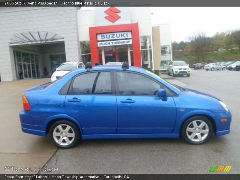 Techno Blue Metallic / Black 2006 Suzuki Aerio AWD Sedan