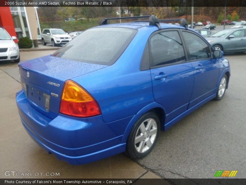Techno Blue Metallic / Black 2006 Suzuki Aerio AWD Sedan