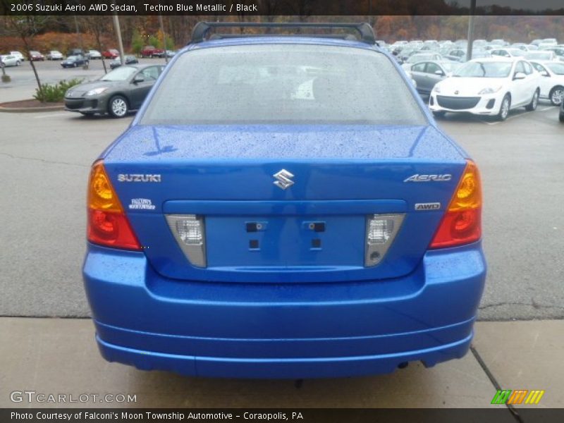 Techno Blue Metallic / Black 2006 Suzuki Aerio AWD Sedan