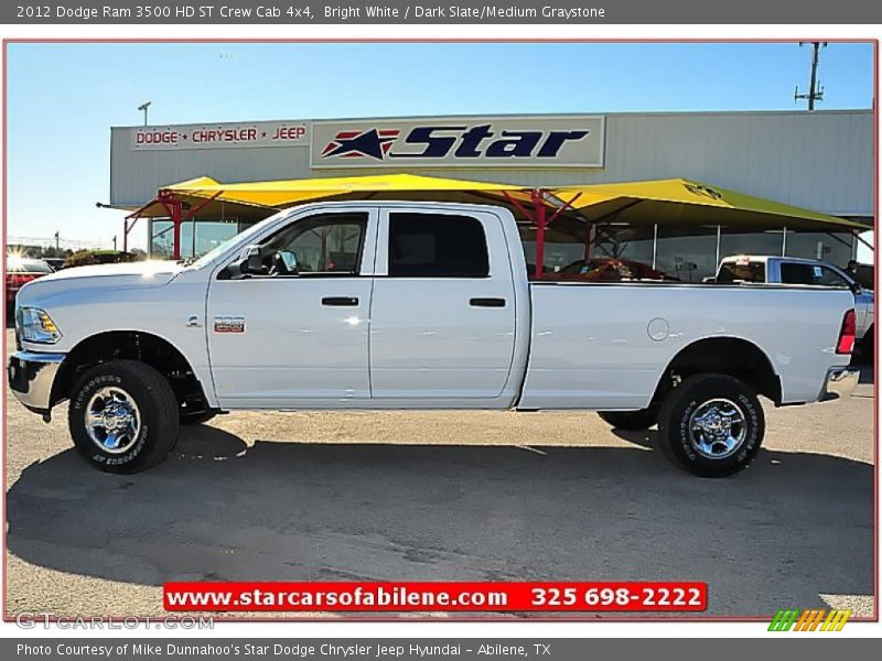 Bright White / Dark Slate/Medium Graystone 2012 Dodge Ram 3500 HD ST Crew Cab 4x4