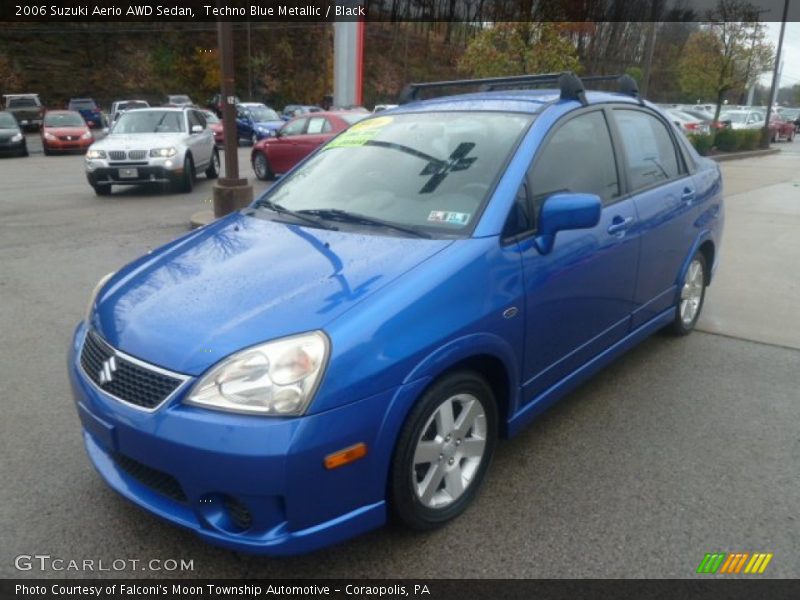 Techno Blue Metallic / Black 2006 Suzuki Aerio AWD Sedan