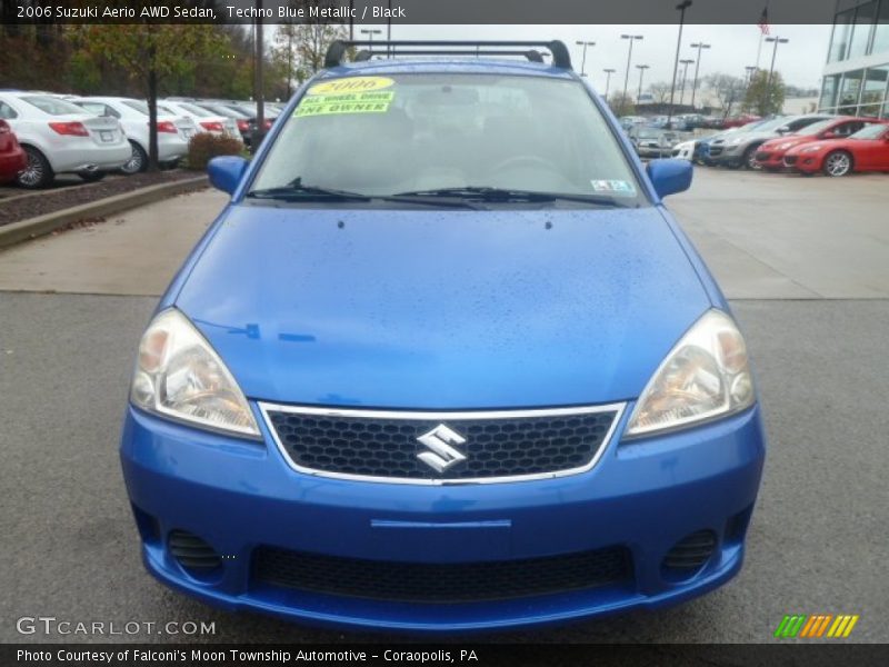 Techno Blue Metallic / Black 2006 Suzuki Aerio AWD Sedan