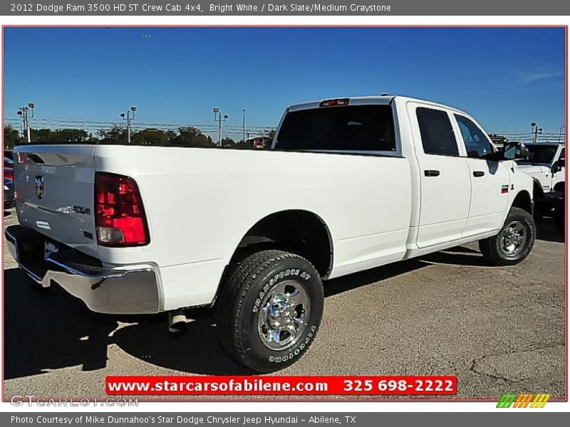 Bright White / Dark Slate/Medium Graystone 2012 Dodge Ram 3500 HD ST Crew Cab 4x4