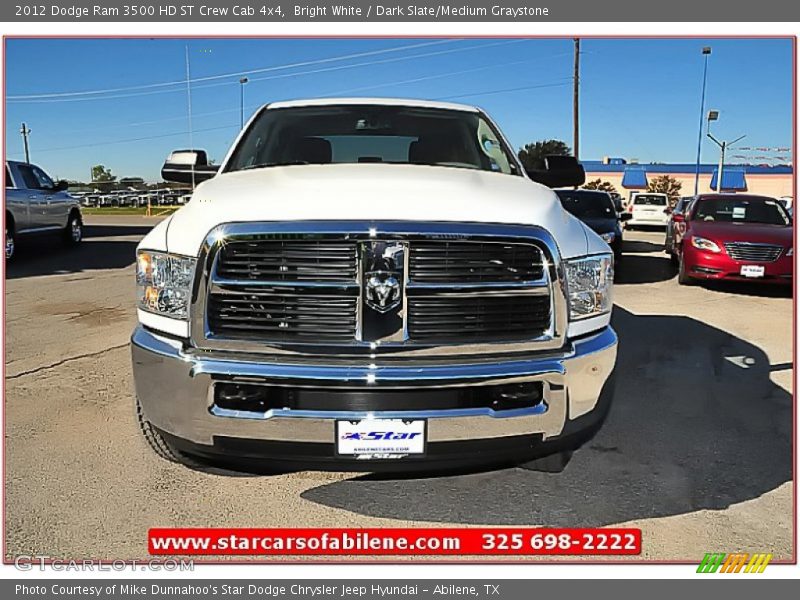 Bright White / Dark Slate/Medium Graystone 2012 Dodge Ram 3500 HD ST Crew Cab 4x4
