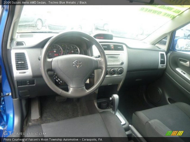 Techno Blue Metallic / Black 2006 Suzuki Aerio AWD Sedan