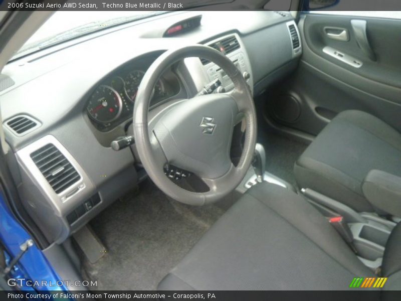 Techno Blue Metallic / Black 2006 Suzuki Aerio AWD Sedan