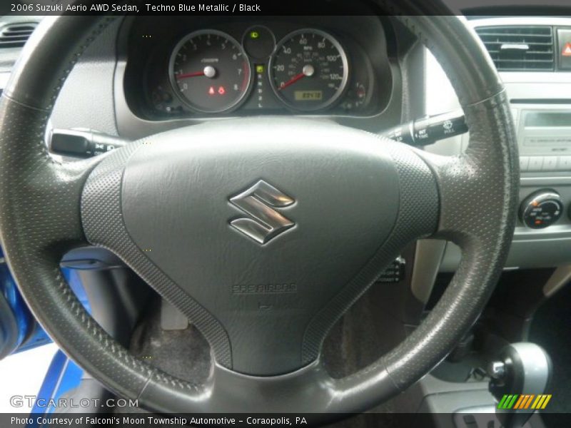 Techno Blue Metallic / Black 2006 Suzuki Aerio AWD Sedan