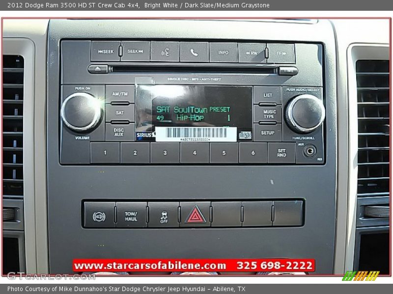 Bright White / Dark Slate/Medium Graystone 2012 Dodge Ram 3500 HD ST Crew Cab 4x4