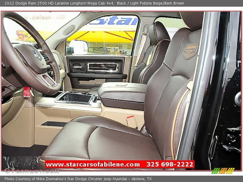 Black / Light Pebble Beige/Bark Brown 2012 Dodge Ram 2500 HD Laramie Longhorn Mega Cab 4x4