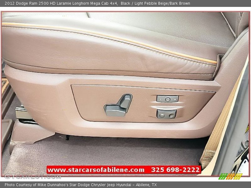Black / Light Pebble Beige/Bark Brown 2012 Dodge Ram 2500 HD Laramie Longhorn Mega Cab 4x4