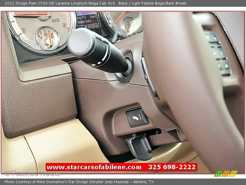 Black / Light Pebble Beige/Bark Brown 2012 Dodge Ram 2500 HD Laramie Longhorn Mega Cab 4x4