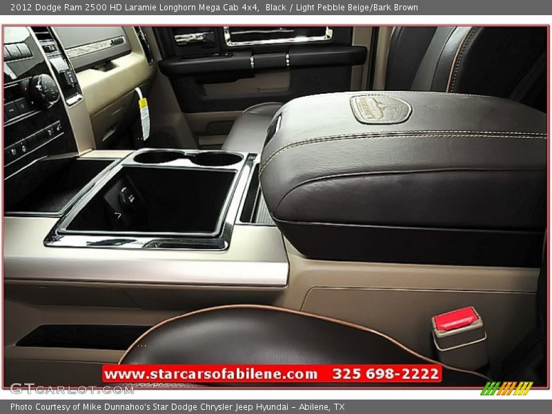 Black / Light Pebble Beige/Bark Brown 2012 Dodge Ram 2500 HD Laramie Longhorn Mega Cab 4x4