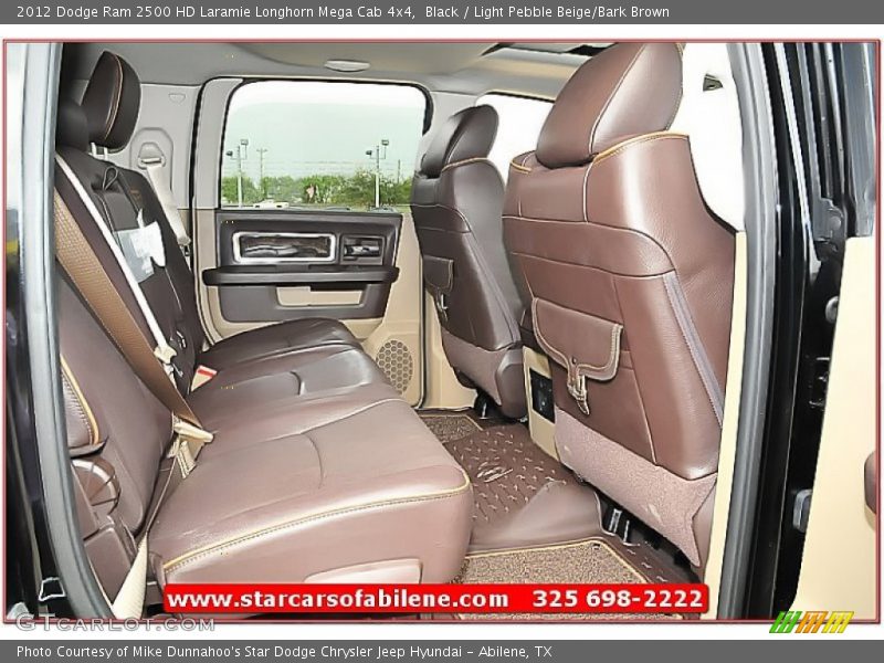 Black / Light Pebble Beige/Bark Brown 2012 Dodge Ram 2500 HD Laramie Longhorn Mega Cab 4x4