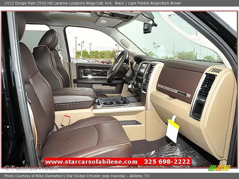 Black / Light Pebble Beige/Bark Brown 2012 Dodge Ram 2500 HD Laramie Longhorn Mega Cab 4x4