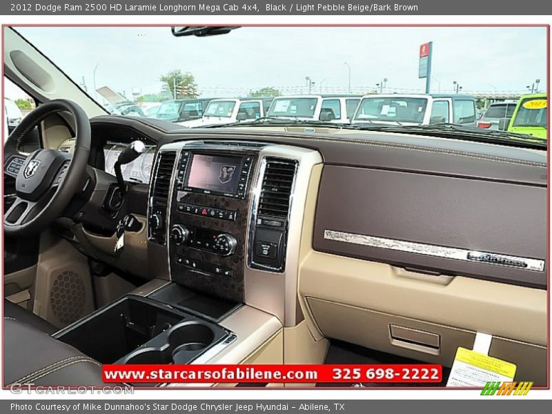 Black / Light Pebble Beige/Bark Brown 2012 Dodge Ram 2500 HD Laramie Longhorn Mega Cab 4x4