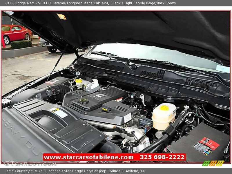 Black / Light Pebble Beige/Bark Brown 2012 Dodge Ram 2500 HD Laramie Longhorn Mega Cab 4x4