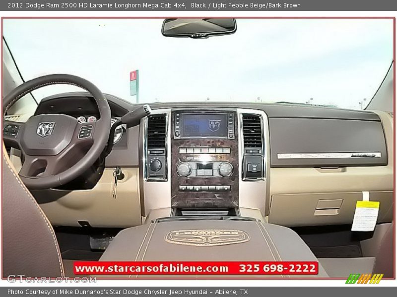 Black / Light Pebble Beige/Bark Brown 2012 Dodge Ram 2500 HD Laramie Longhorn Mega Cab 4x4