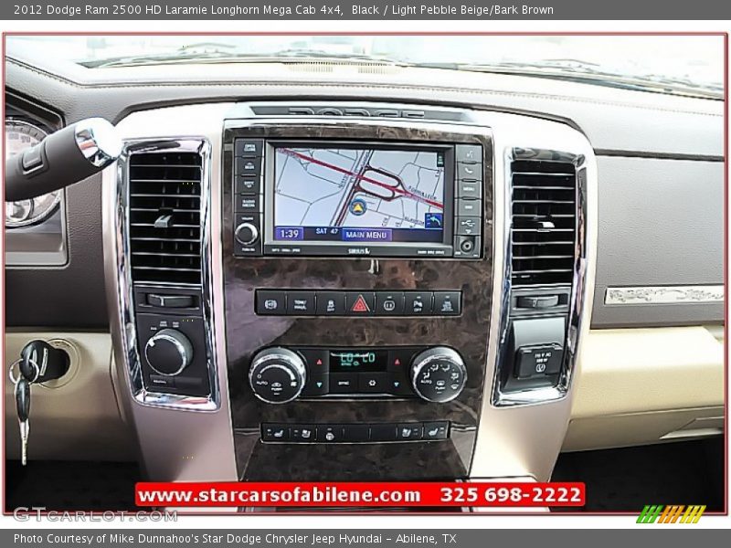 Black / Light Pebble Beige/Bark Brown 2012 Dodge Ram 2500 HD Laramie Longhorn Mega Cab 4x4