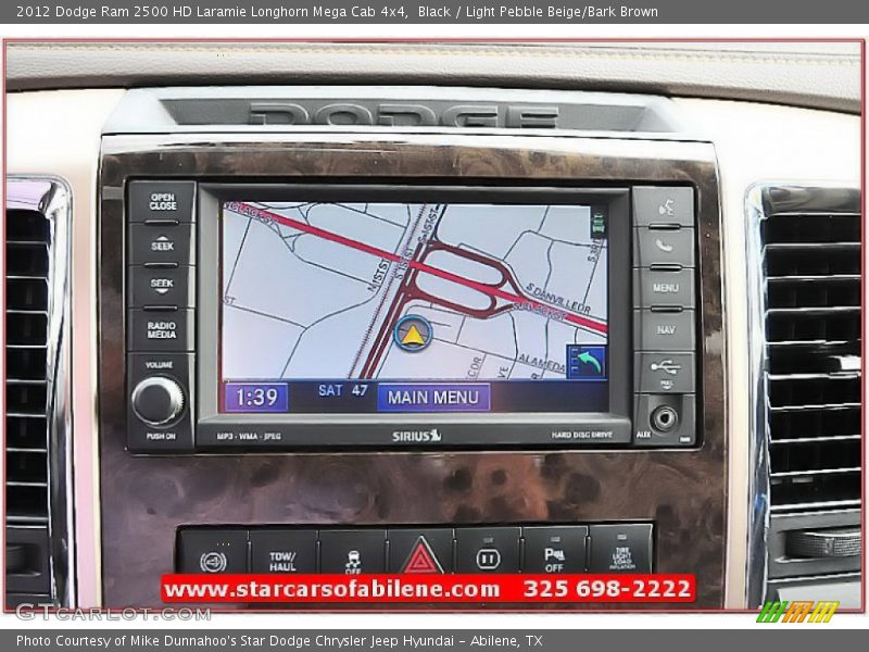Black / Light Pebble Beige/Bark Brown 2012 Dodge Ram 2500 HD Laramie Longhorn Mega Cab 4x4