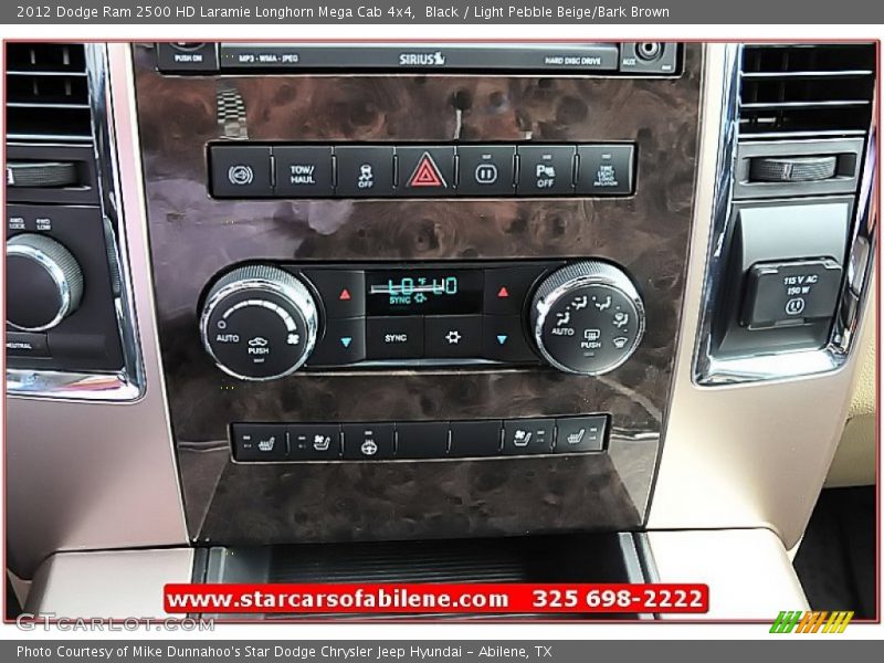 Black / Light Pebble Beige/Bark Brown 2012 Dodge Ram 2500 HD Laramie Longhorn Mega Cab 4x4