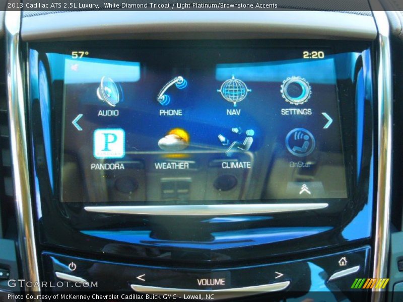 White Diamond Tricoat / Light Platinum/Brownstone Accents 2013 Cadillac ATS 2.5L Luxury