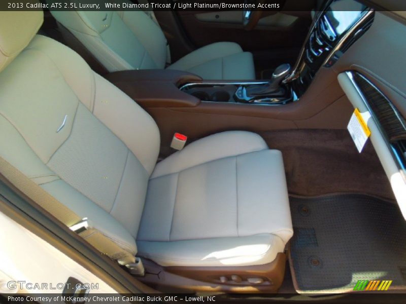 White Diamond Tricoat / Light Platinum/Brownstone Accents 2013 Cadillac ATS 2.5L Luxury
