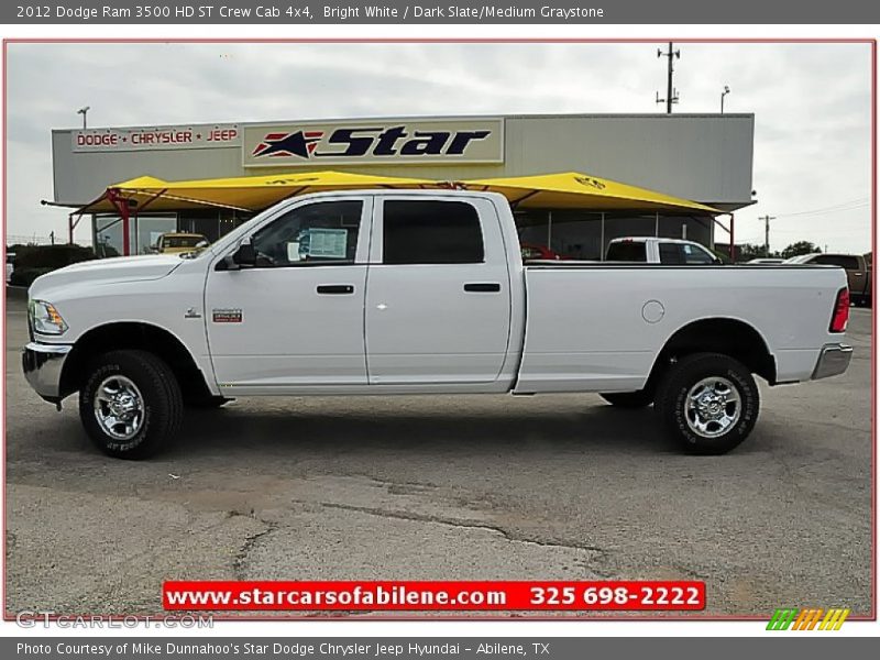 Bright White / Dark Slate/Medium Graystone 2012 Dodge Ram 3500 HD ST Crew Cab 4x4
