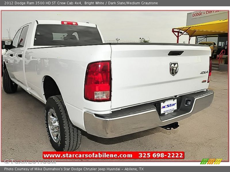 Bright White / Dark Slate/Medium Graystone 2012 Dodge Ram 3500 HD ST Crew Cab 4x4