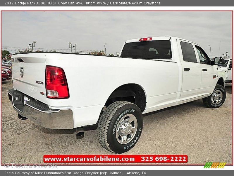 Bright White / Dark Slate/Medium Graystone 2012 Dodge Ram 3500 HD ST Crew Cab 4x4