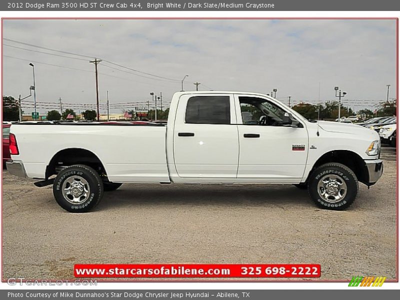 Bright White / Dark Slate/Medium Graystone 2012 Dodge Ram 3500 HD ST Crew Cab 4x4