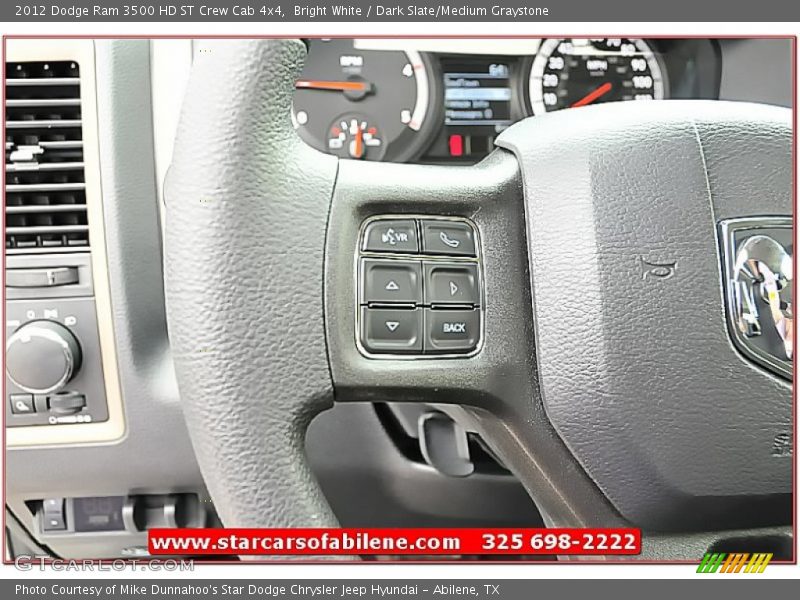 Bright White / Dark Slate/Medium Graystone 2012 Dodge Ram 3500 HD ST Crew Cab 4x4