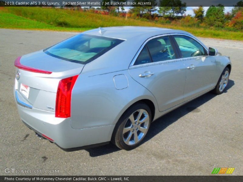 Radiant Silver Metallic / Jet Black/Jet Black Accents 2013 Cadillac ATS 3.6L Luxury