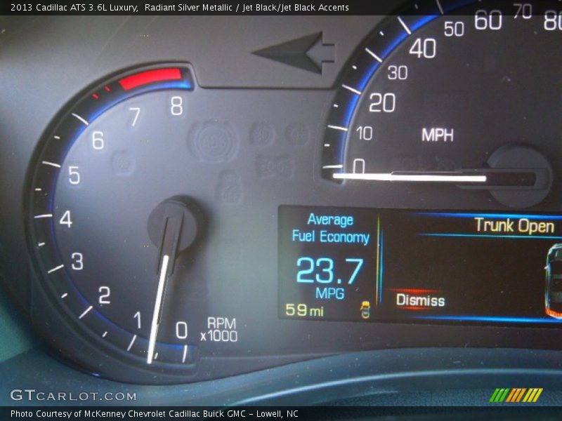 Radiant Silver Metallic / Jet Black/Jet Black Accents 2013 Cadillac ATS 3.6L Luxury