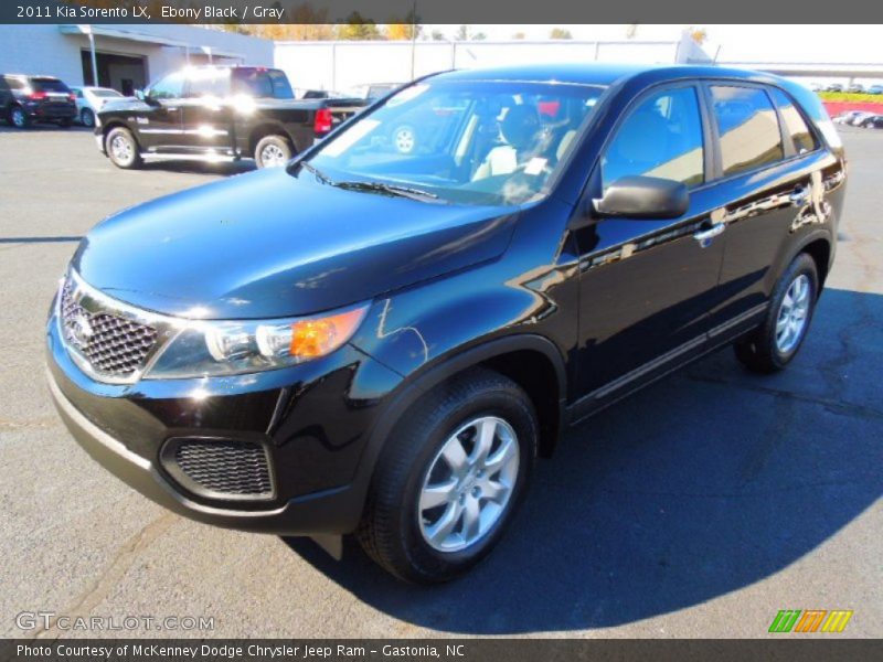 Ebony Black / Gray 2011 Kia Sorento LX