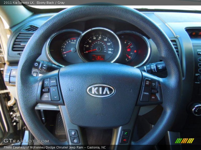 Ebony Black / Gray 2011 Kia Sorento LX